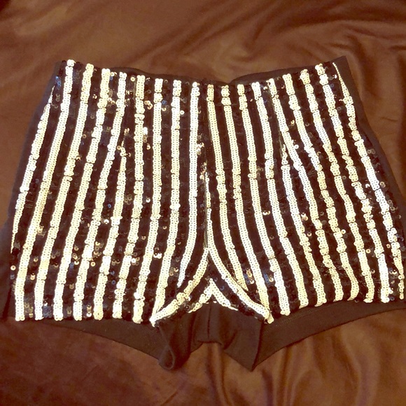 Forever 21 Pants - Black & White sequined shorts Forever 21 Pants - Black & White sequined shorts
